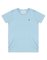 Blue organic cotton t-shirt for women. Made with eco-friendly materials
