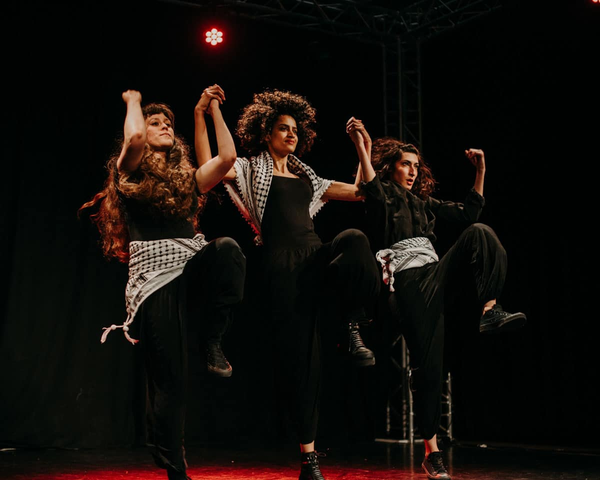 3 girls performing on stage in London