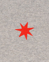 Grey Red Star Organic Cotton Jumper