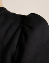 Lina Puff Sleeve Organic Cotton Sustainable Jumper - Black (SOLD OUT!)