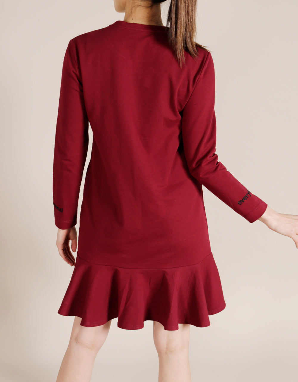 Burgundy Organic Cotton Sustainable Dress - Ethical Fashion Brand   Everyday Phenomenal